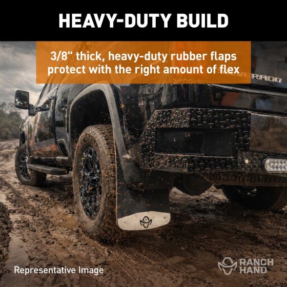 Ranch Hand 251452rh Textured Mud Flap with Stainless Plate