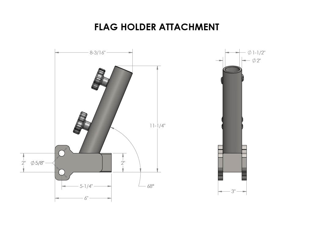 Bulletproof Hitches Flagholder Flagpole Mount - image 3