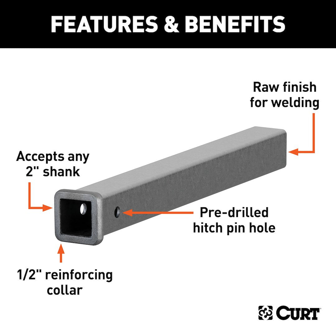 Curt 49240 Trailer Hitch Receiver Tube - image 2