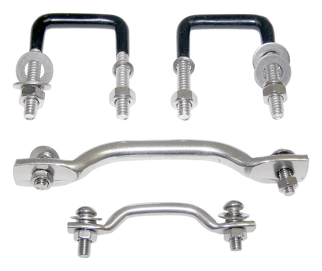 Crown Automotive RT34019 Stainless Windshield Tie-Down Kit - image 1