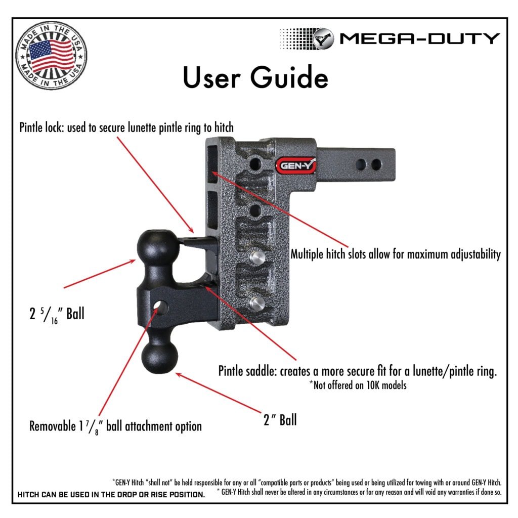 Gen-Y Hitch Gh-325 Trailer Hitch Ball Mount - image 6