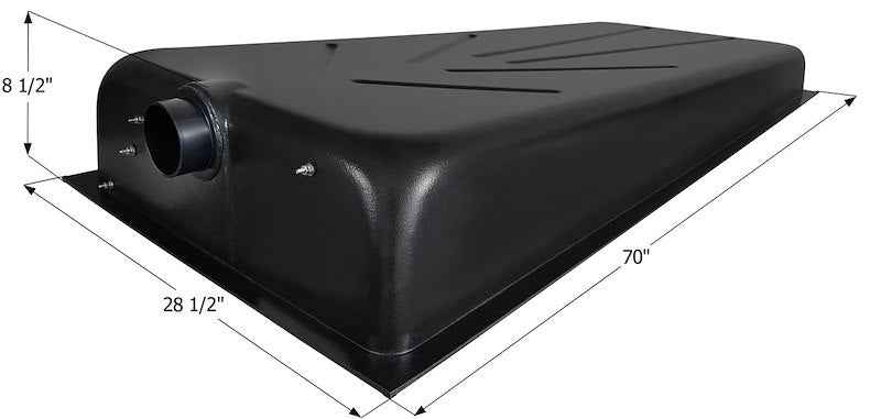 ICON 14320 Waste Holding Tank 48 Gallon 70 x 28.5 x 8.5 Inch RV Black & Gray