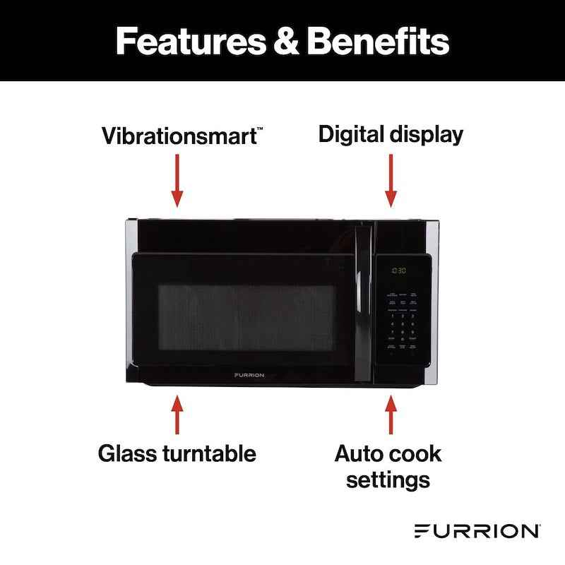 Furrion FMCM15A-BL Over-The-Range Convection Microwave Oven 1.5 Cu Ft