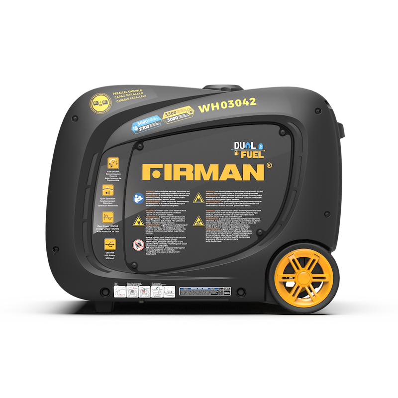 Firman WH03042 Whisper Hybrid Dual Fuel Inverter RV Generator – 3300W Portable