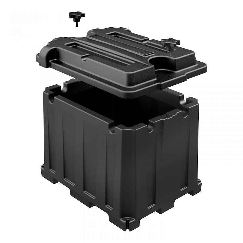 Dual 6 Volt Battery Box Full Flow Vented Polyethylene – NOCO HM426
