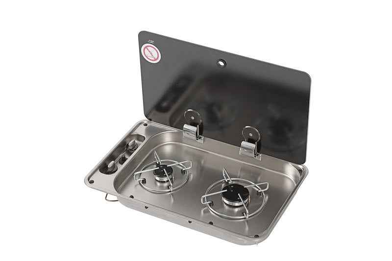 CAN SRL 3045AST RV Propane Cooktop FC1336 2 Burner Stainless Steel