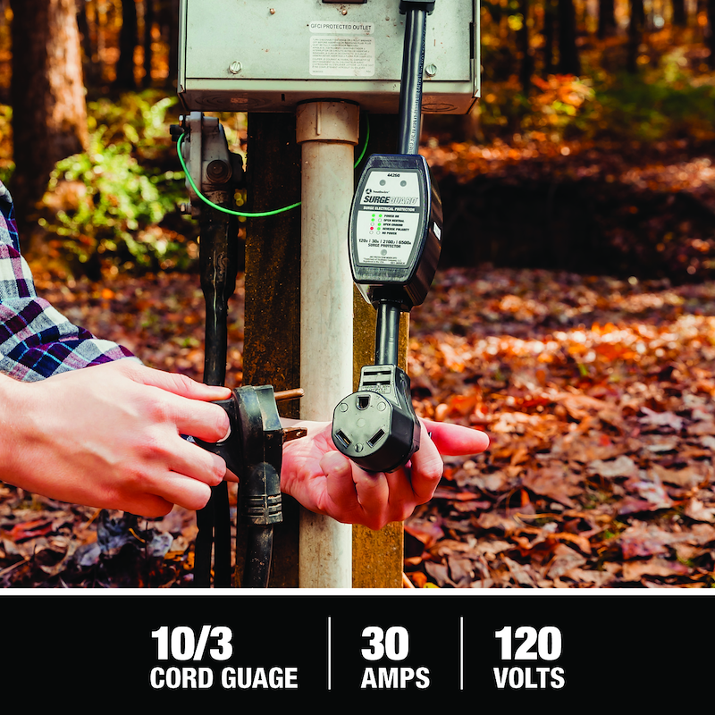 Surge Guard 44260 Portable RV Surge Protector – 30 Amp