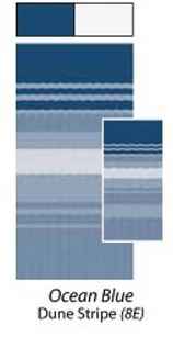 Carefree Ocean Blue Dune Stripe Awning Fabric – 18 Ft Replacement JU188E00