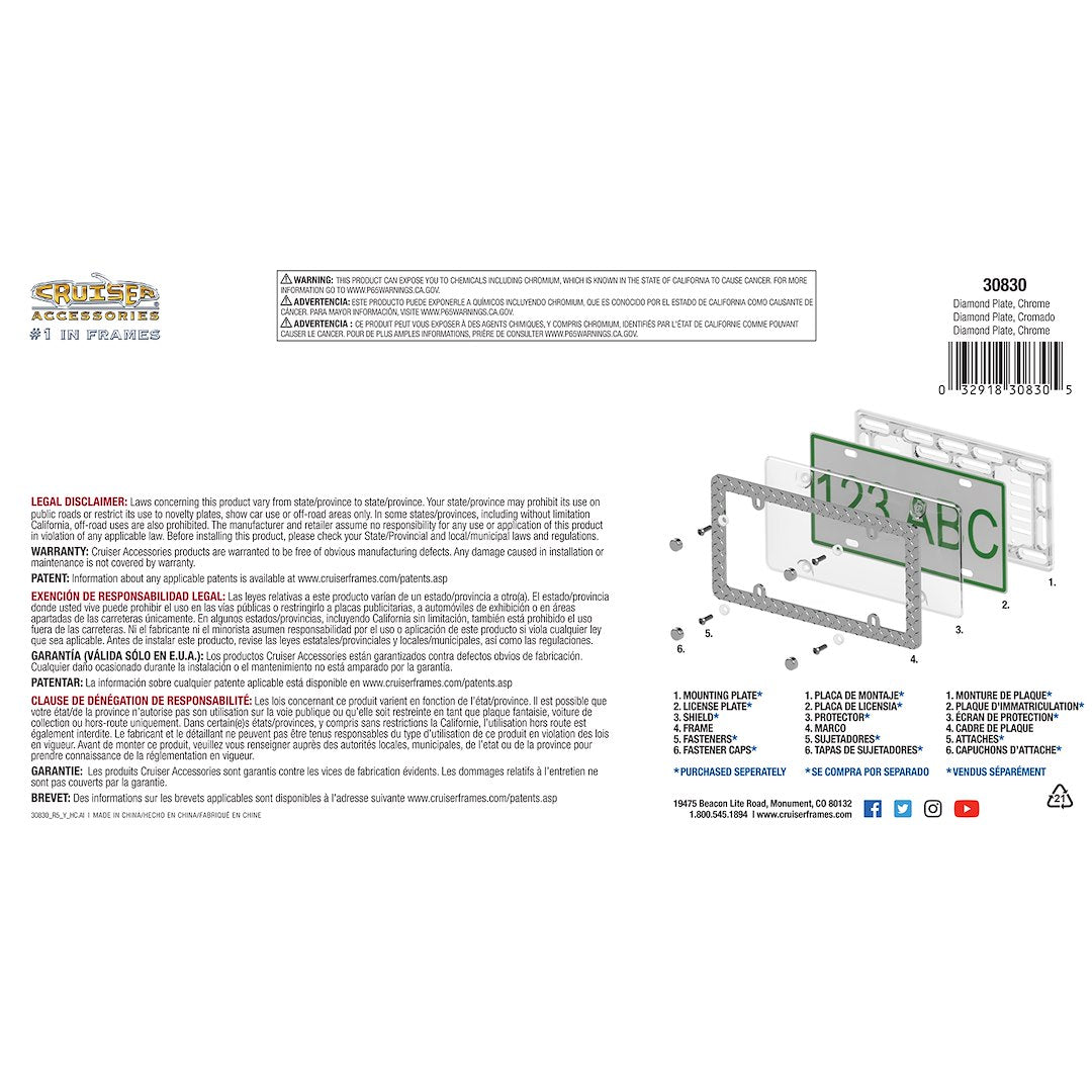 Cruiser 30830 License Plate Frame - image 3