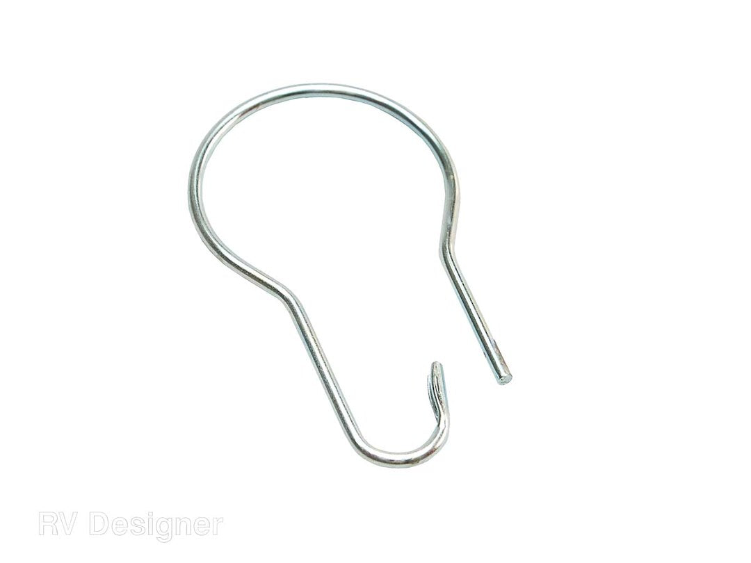 RV Designer Shower Curtain Ring (A403) – Color: Silver