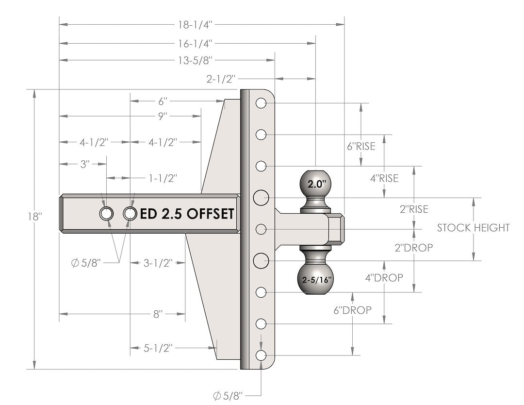 Bulletproof Hitches Ed25offset Trailer Hitch Ball Mount - image 7