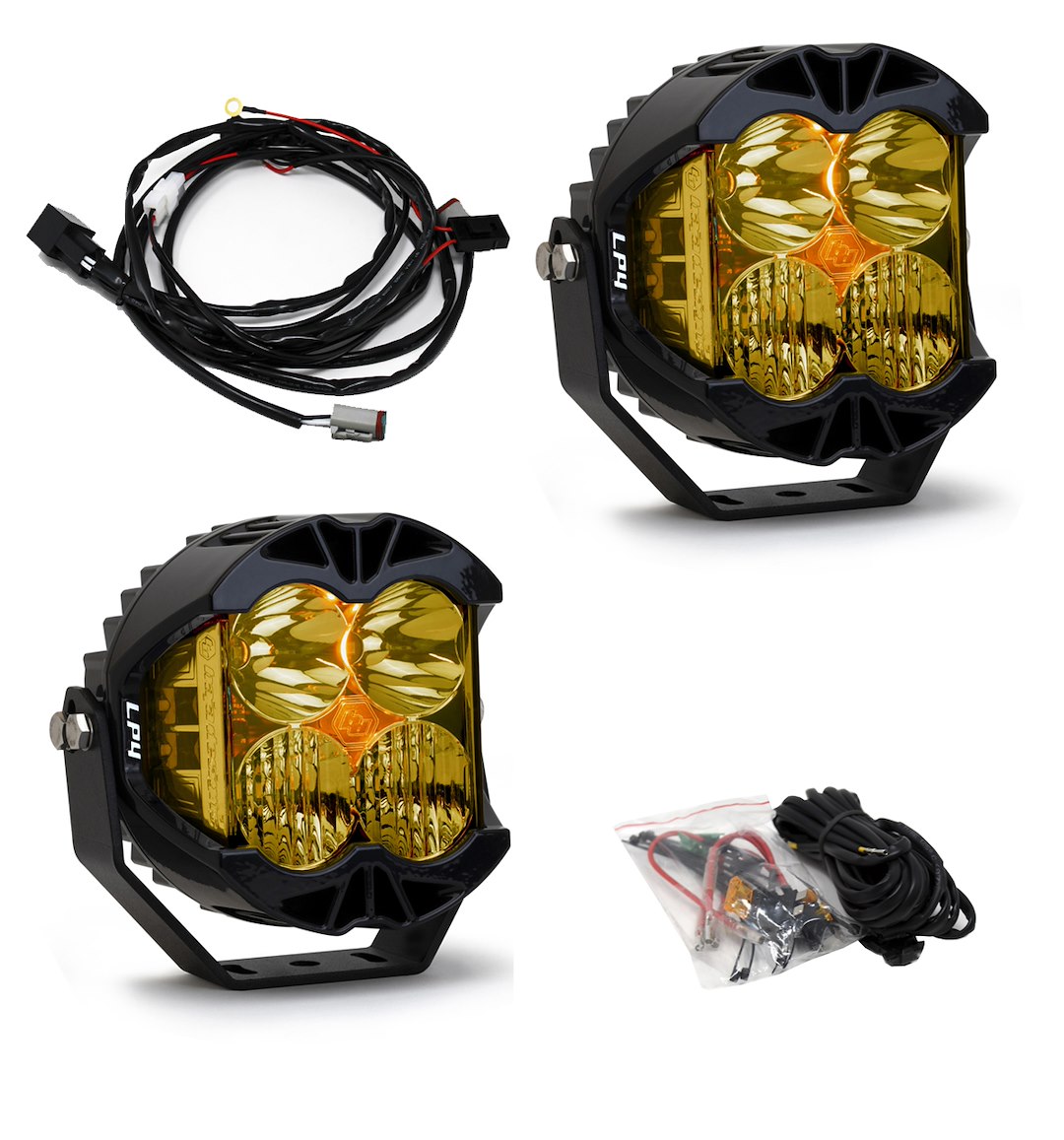 Baja Design LP4 Pro 60 Watt Forward Projecting Light/ 15 Watt Peripheral Light/ 4.83 Watt Backlight LED Driving/ Fog Light 297813 - image 1