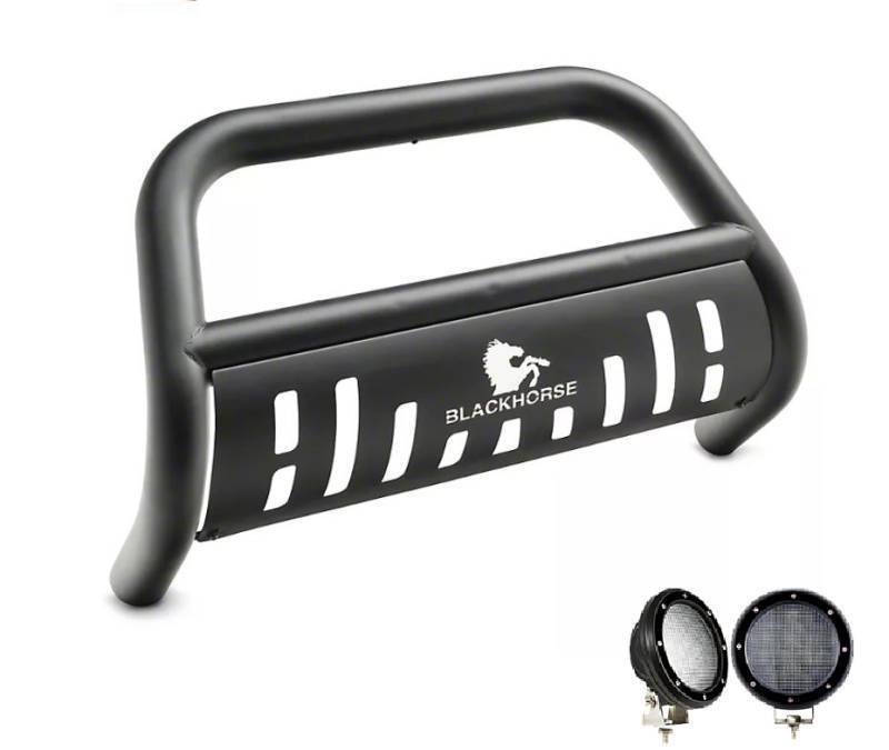 Black Horse Offroad BB096410A-SP-PLFB Bull Bar  with skid plate - image 3