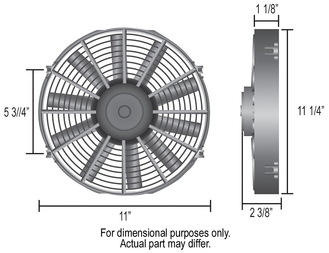 Derale 16910 Straight-Blade Pusher/Puller Electric Fan - image 2