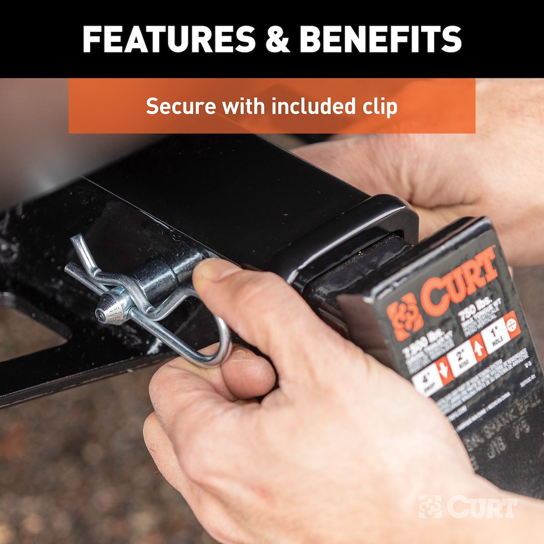 CURT Single Fully Universal 2 Inch/ 2-1/2 Inch Receiver Hitch (21580)