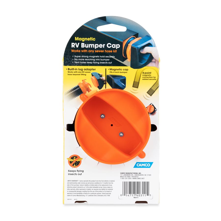 Camco Sewer Hose Storage Carrier Cap (40311) – Length: 4 Inch