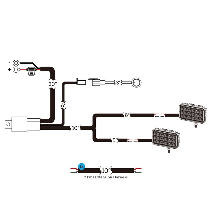 BUILTBRIGHT BB84041 Warning Light Wiring Harness - image 4