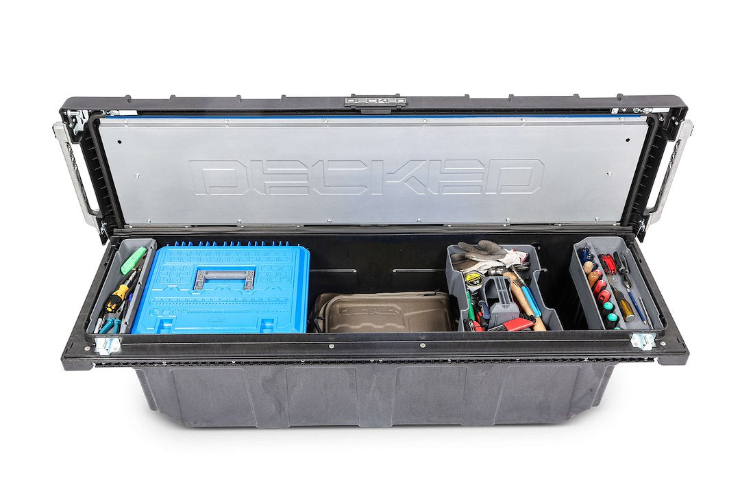 Decked ATB6 Full-Size Gray Polypropylene Tool Box Tray