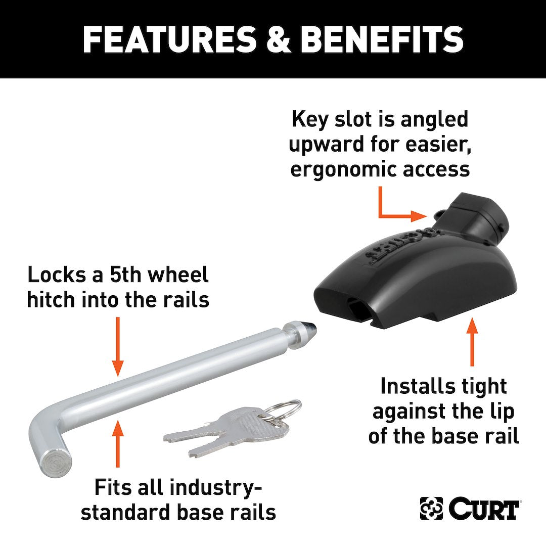 Curt 23256 Fifth Wheel Trailer Hitch Rail Pin - image 2