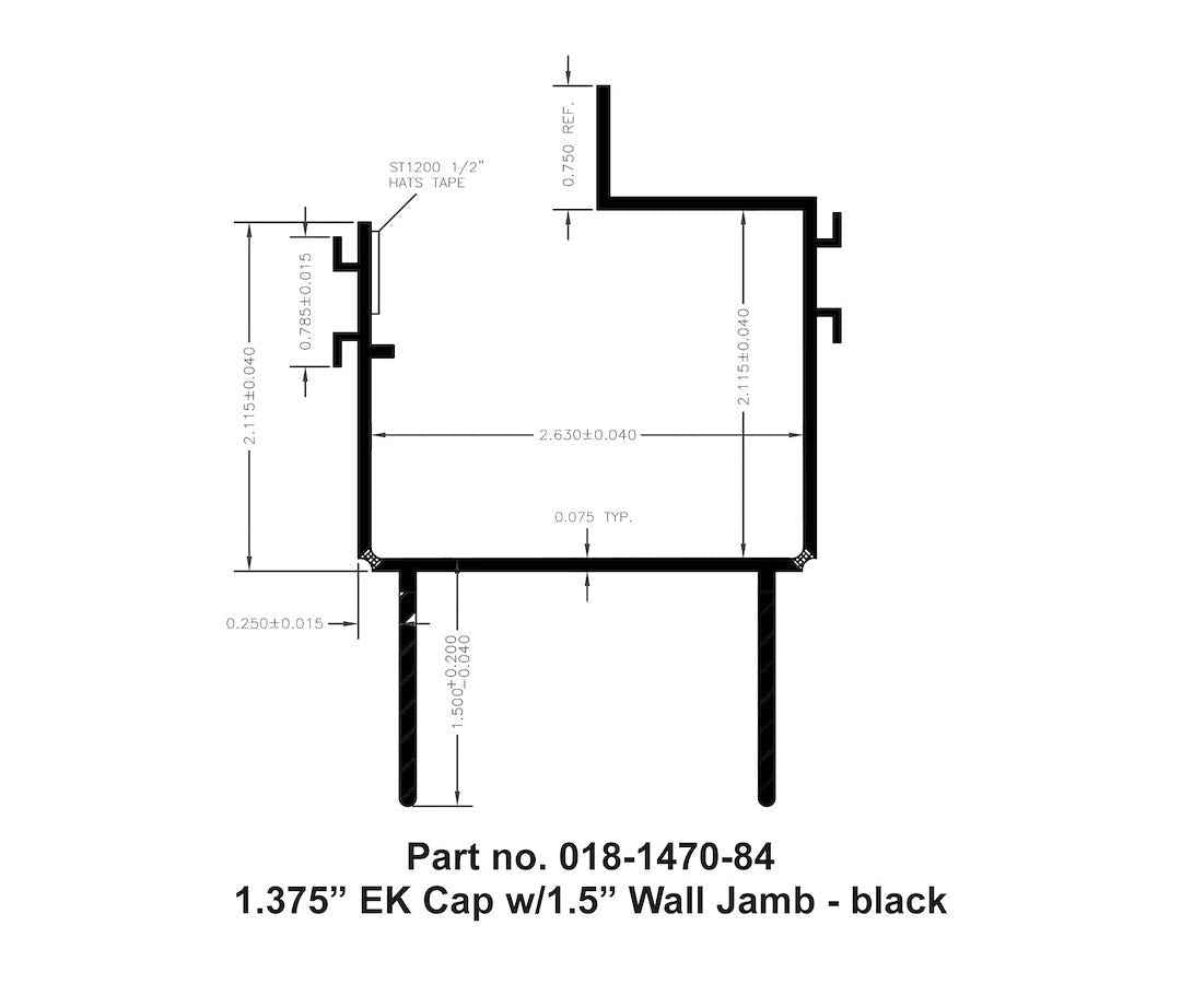 AP Products 018-1470-84 EK Base Slide-Out Seal - 7 ft, Black