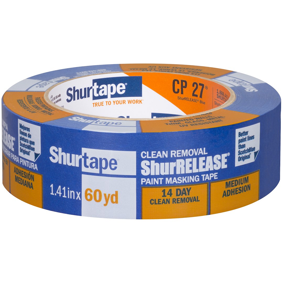 Shurtape 202879 CP 027 Blue Masking Tape, 24 Rolls
