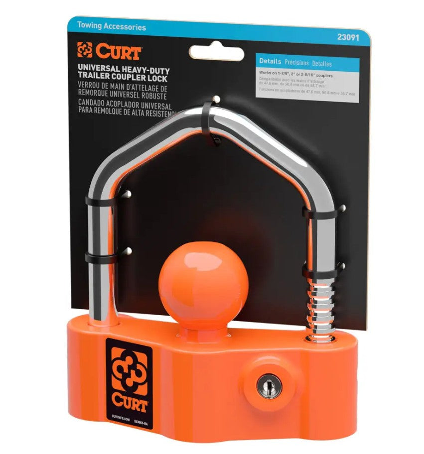 CURT 23091 Heavy-Duty Trailer Coupler Lock - image 2