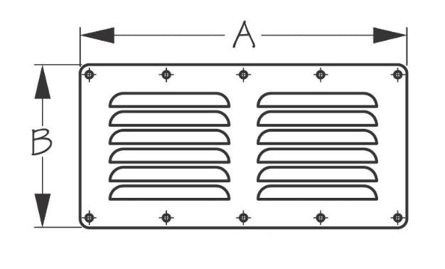 Sea Dog 331400-1 Stainless Louvered Boat Vent