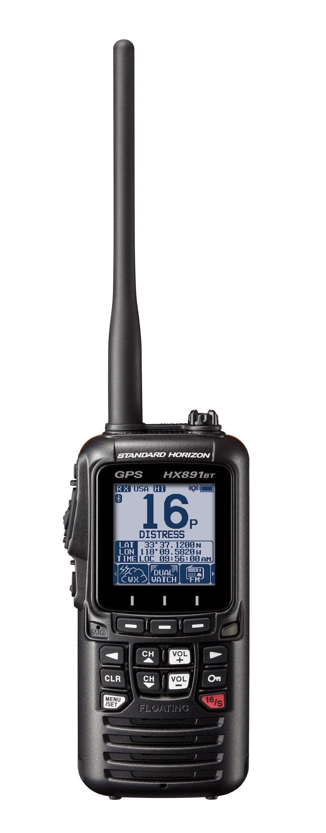 Standard Horizon HX891BTBK Handheld VHF/GPS Bluetooth Radio
