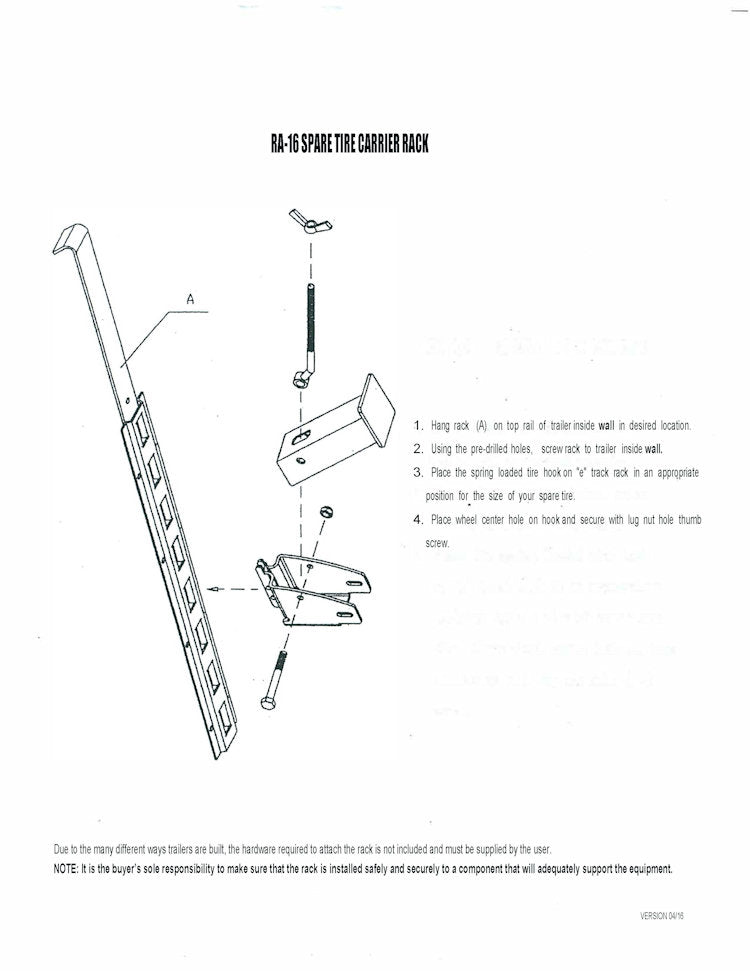 Rack-Em Ra-16 Spare Tire Carrier - image 8