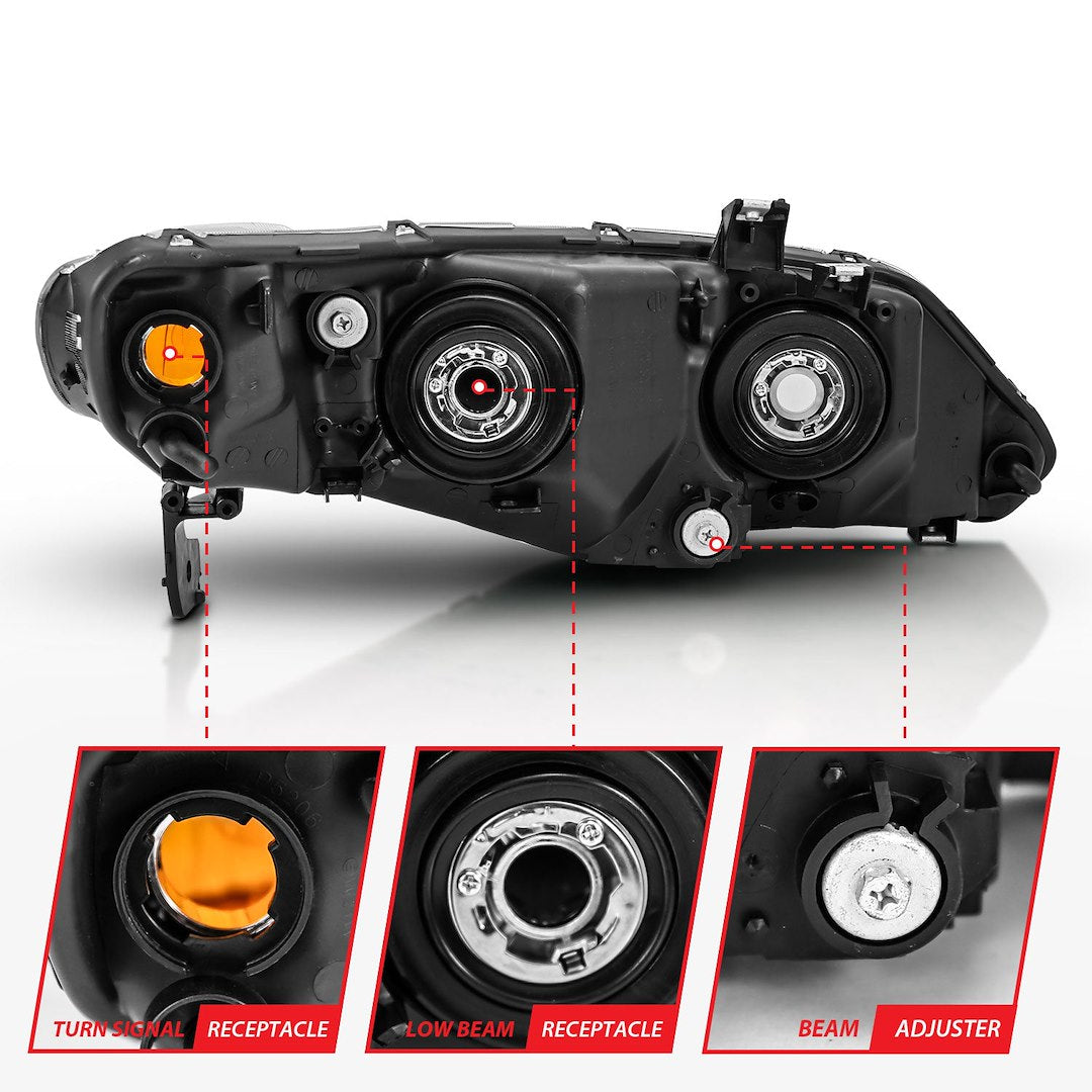 ANZO USA Reflector Beam Halogen Sealed Beam Headlight Assembly 121547 - image 4