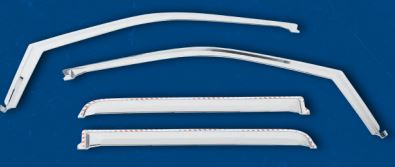 Putco 480025 Element Chrome Polycarbonate Tape-On Rainguards