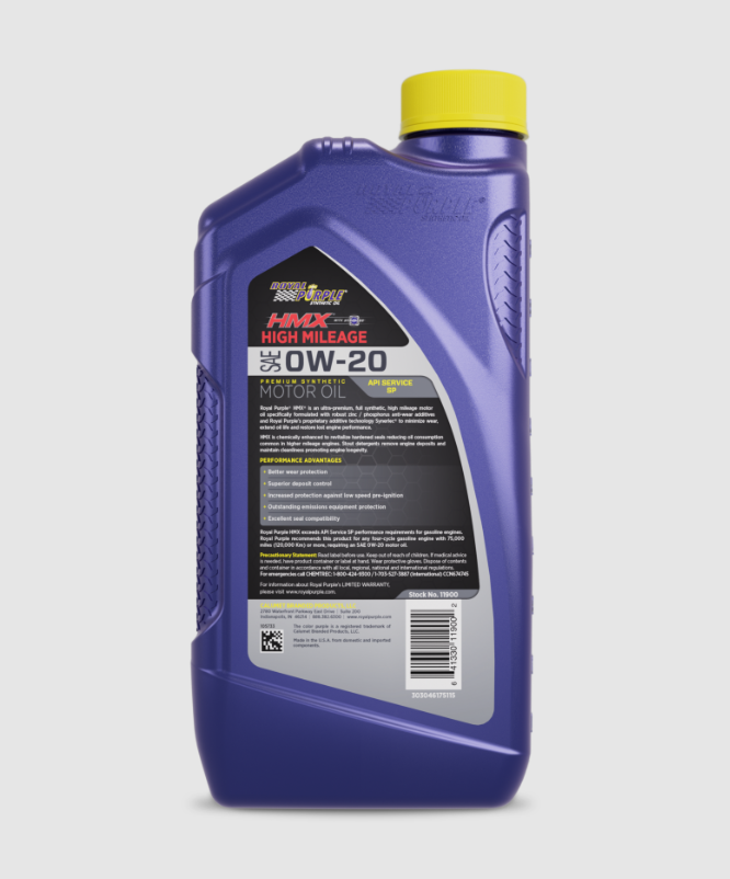 Royal Purple 11900 HMX Engine Oil with Synerlec