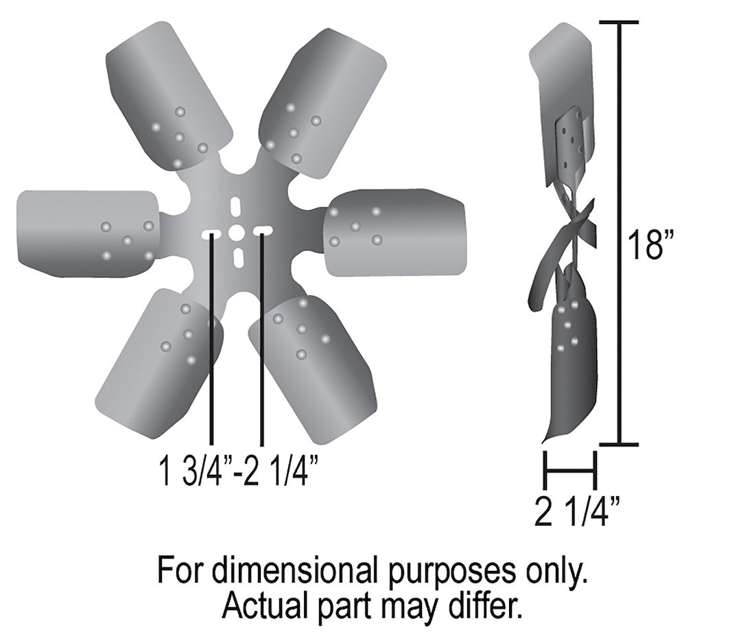 Derale 17318 Six-Blade Rigid Mechanical Cooling Fan - image 3