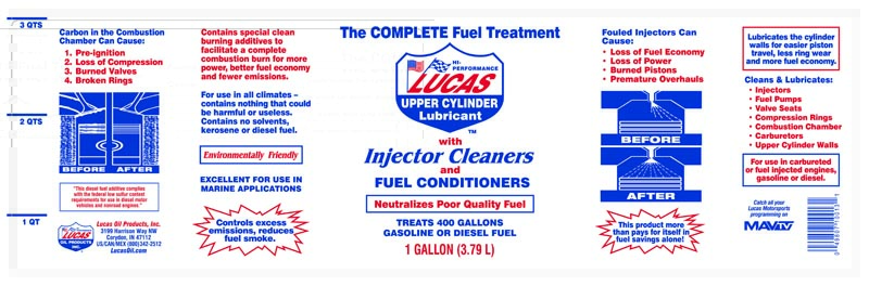 Lucas Oil 10013 Fuel Treatment, 1 Gallon