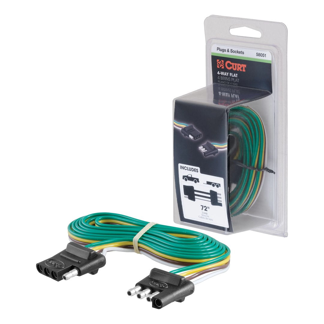 CURT Semi-universal 4 Flat Trailer Wiring Connector (58051)