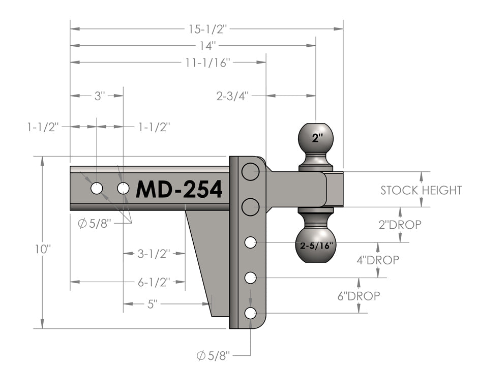 Bulletproof Hitches Md254 Trailer Hitch Ball Mount - image 7