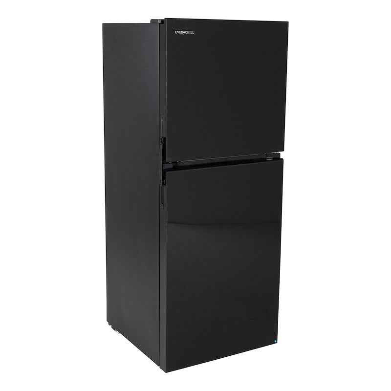 Everchill 10.7 Cu Ft 12V RV Refrigerator – Black Wrap, Right Hinge, Dual Compartment