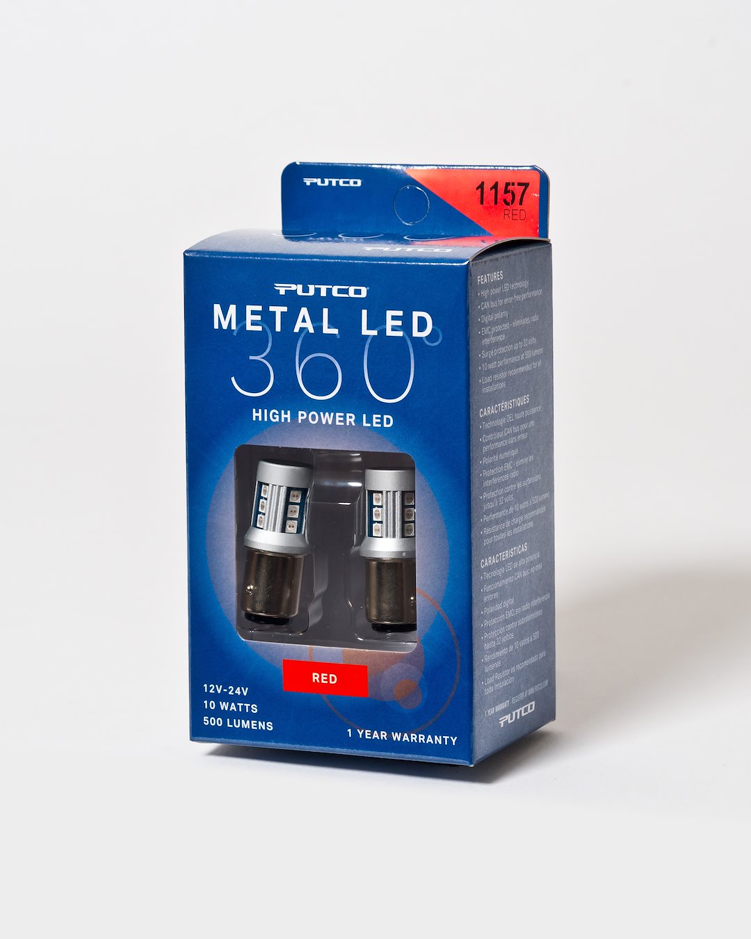 Putco 343157r-360 Red Plasma 3157 LED Brake Light Bulb