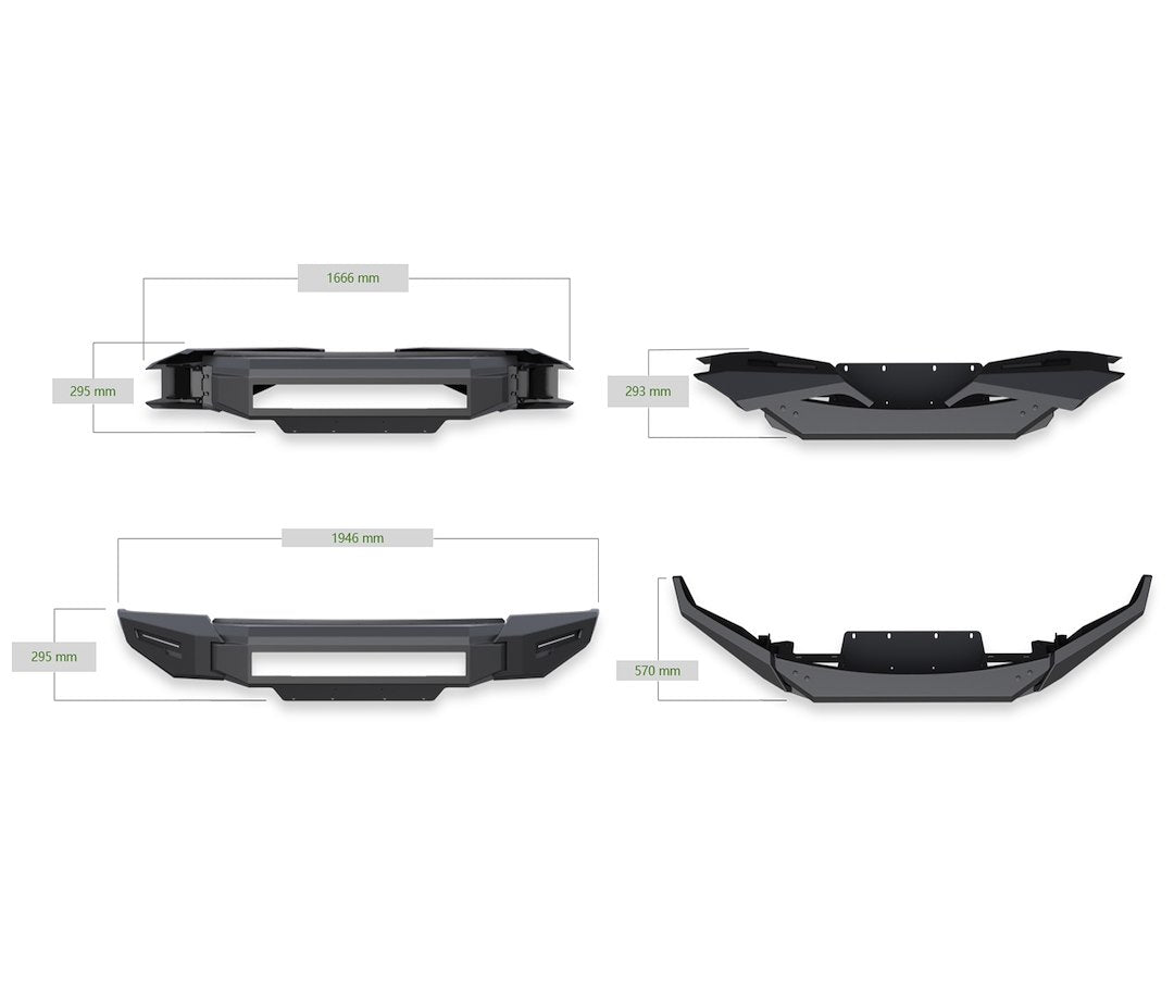 Modular Bumper Steel Black Horse Offroad Armour II AFB-TA21-BU - image 7