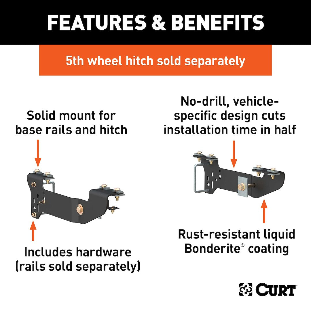 Curt 16400 Fifth Wheel Trailer Hitch Mount Kit - image 2