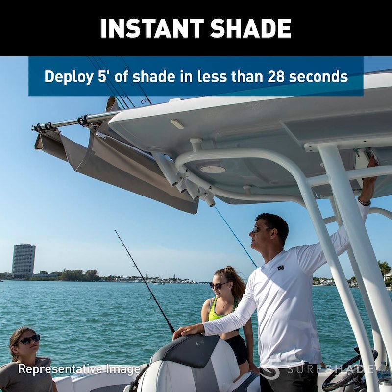 Taylor Made SureShade PTX Power Shade 69" Gray – PTXSS69GY Marine