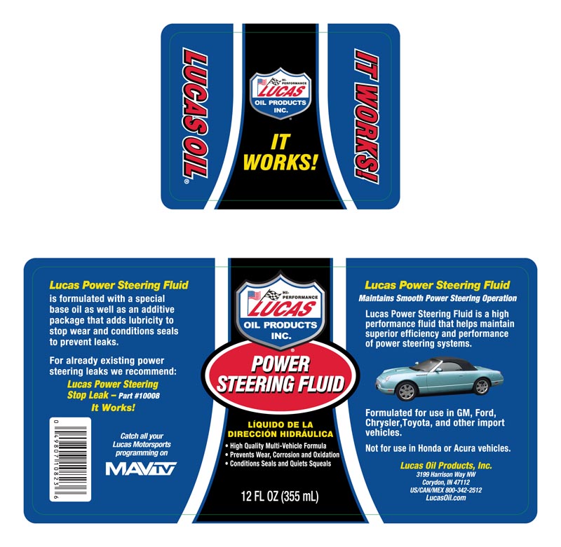 Lucas Oil 10823 Power Steering Fluid, 12 oz