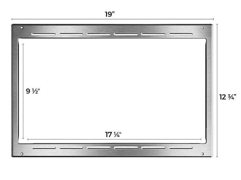 Contoure Microwave Trim Kit for Model RV-788S – 19" x 12.69", Stainless Steel - RV-TRIM7S