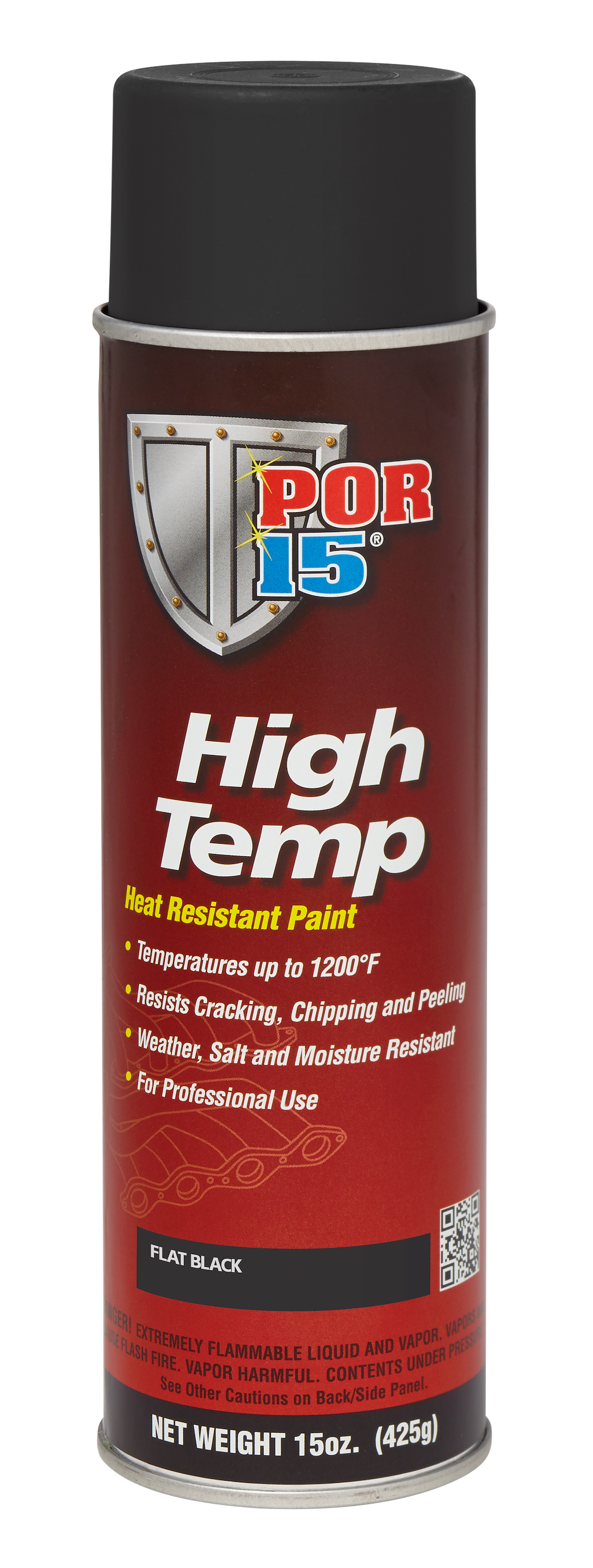 POR-15 44118 Flat Black High-Temperature Aerosol Paint