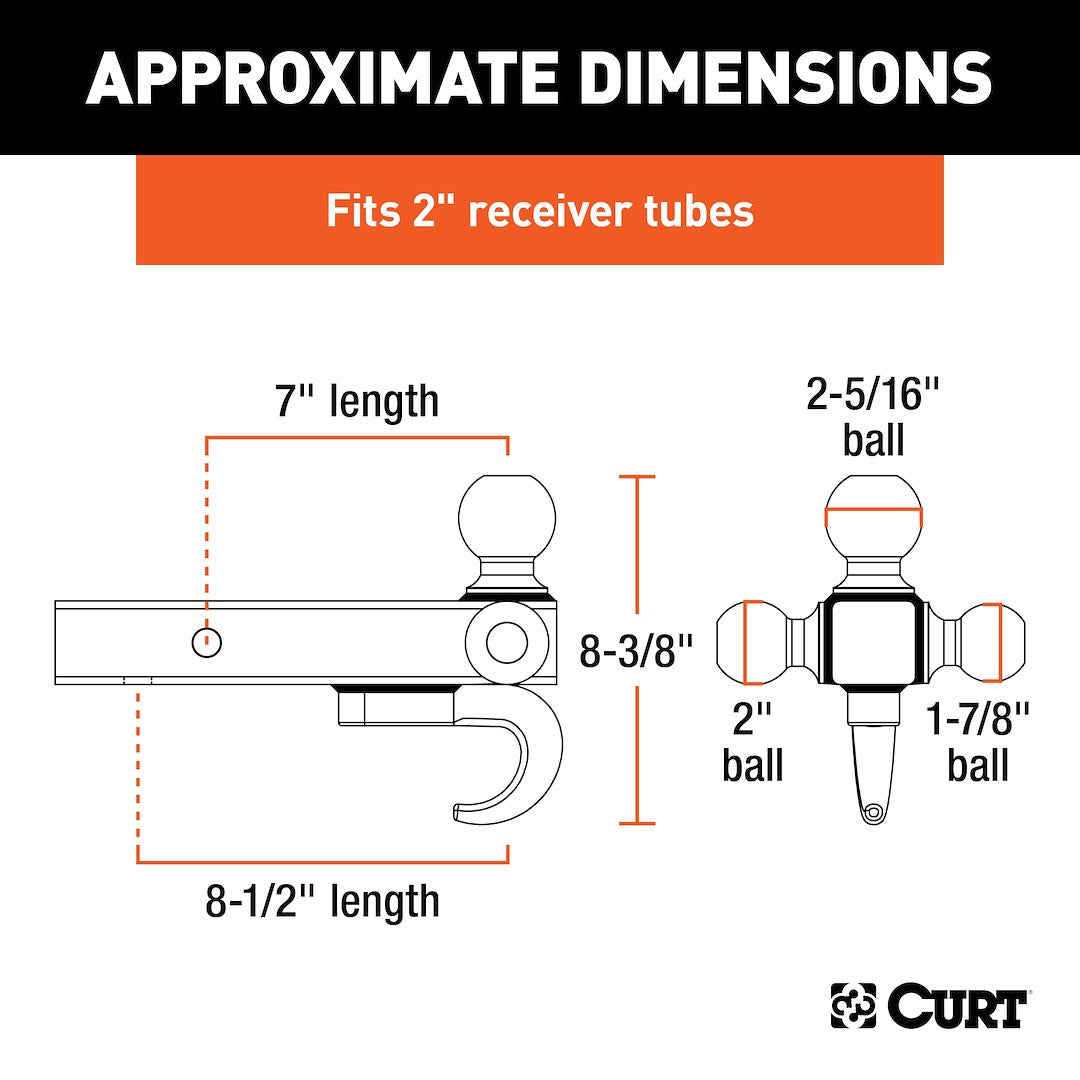 Curt 45675 Trailer Hitch Ball Mount - image 6