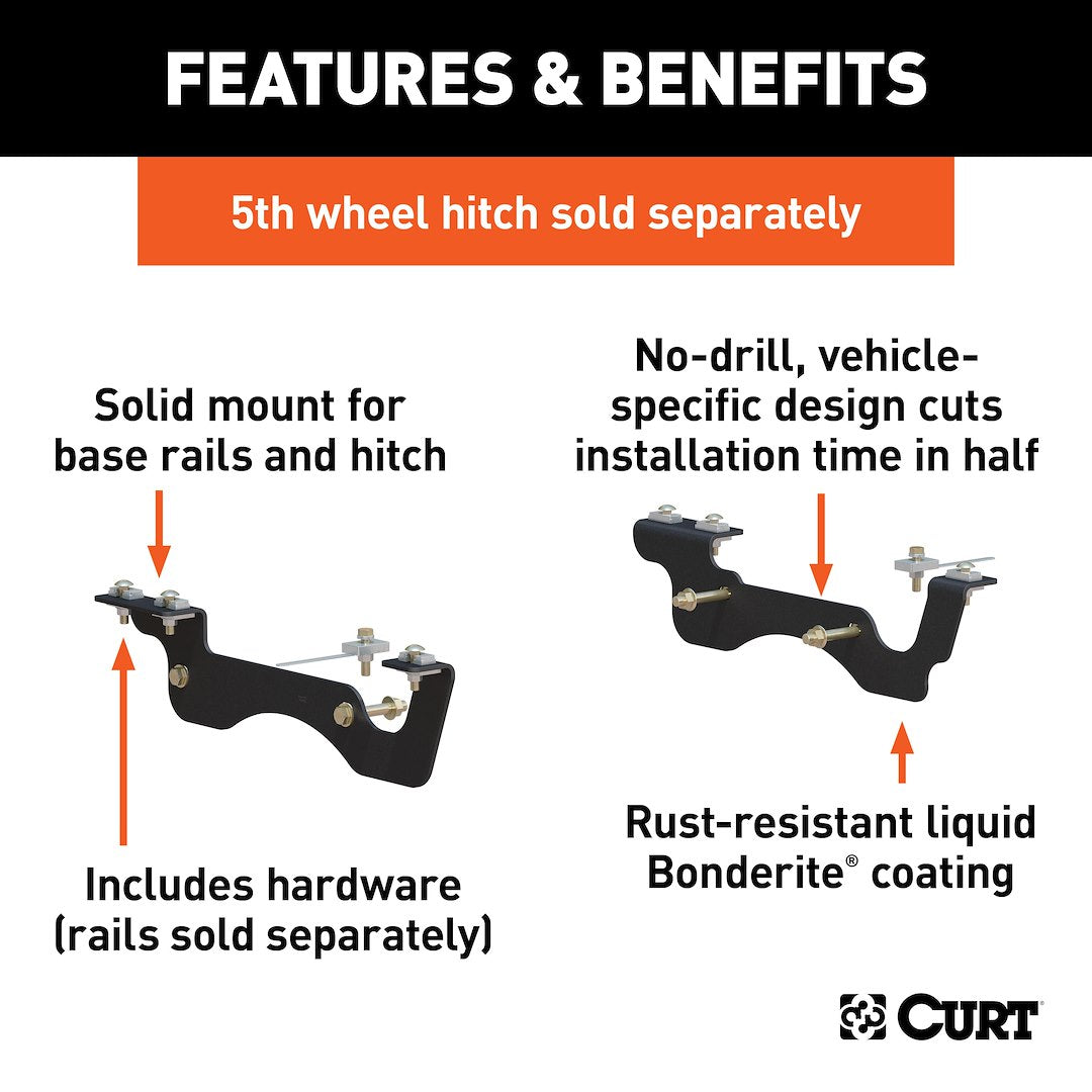 Curt 16432 Fifth Wheel Trailer Hitch Mount Kit - image 2