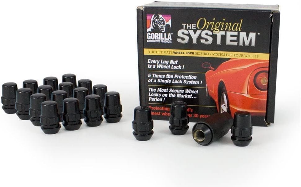 Gorilla 71643NBC Black Wheel Lock Kit, 20 Pack