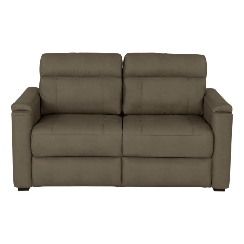 62" Tri-Fold Sofa – Grummond Tan – 2-Seater with Storage Base