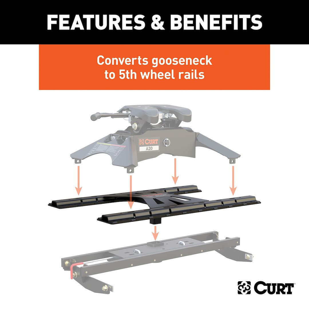 Curt 16310 Fifth Wheel Trailer Hitch Conversion Kit - image 3