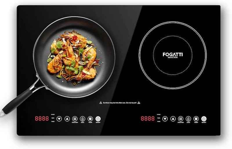 2-Burner Induction Cooktop – Black, 1800W with Sensor Touch Controls